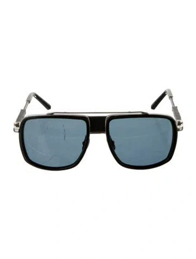 Pre-owned Zilli Square Tinted Sunglasses W/ Tags In Silver