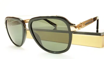 Pre-owned Zilli Sunglasses Polarized Hand Made Acetate Titanium Black France Zi 65006 C03