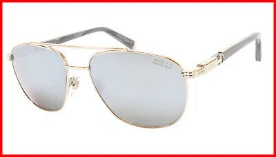 Pre-owned Zilli Sunglasses Titanium Acetate Bright Silver Polarized France Zi 65020 C07 In Black