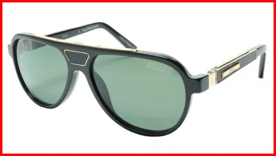 Pre-owned Zilli Sunglasses Titanium Acetate Leather Polarized France Handmade Zi 65008 C03 In Green