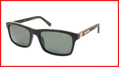 Pre-owned Zilli Sunglasses Titanium Acetate Leather Polarized France Handmade Zi 65009 C01 In Black