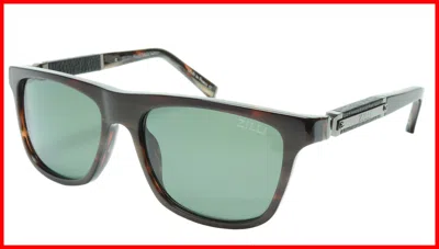Pre-owned Zilli Sunglasses Titanium Acetate Leather Polarized France Handmade Zi 65010 C03 In Green