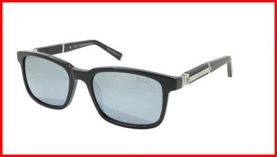 Pre-owned Zilli Sunglasses Titanium Acetate Leather Polarized France Handmade Zi 65011 C04 In Silver