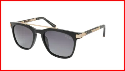 Pre-owned Zilli Sunglasses Titanium Acetate Leather Polarized France Handmade Zi 65015 C07 In Gray