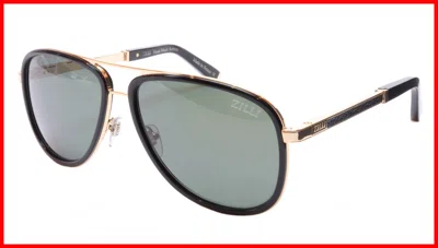 Pre-owned Zilli Sunglasses Titanium Acetate Leather Polarized France Handmade Zi 65017 C01 In Gray