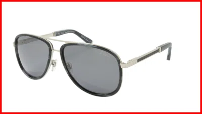 Pre-owned Zilli Sunglasses Titanium Acetate Leather Polarized France Handmade Zi 65017 C03 In Gray