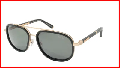 Pre-owned Zilli Sunglasses Titanium Acetate Leather Polarized France Handmade Zi 65018 C01 In Black