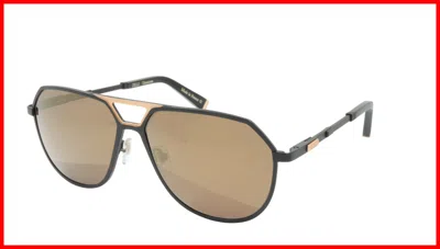 Pre-owned Zilli Sunglasses Titanium Acetate Leather Polarized France Handmade Zi 65023 C06 In Brown