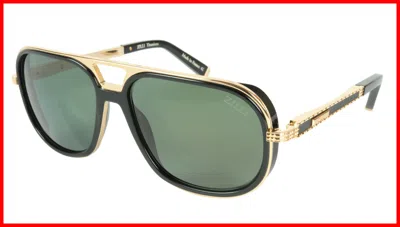 Pre-owned Zilli Sunglasses Titanium Acetate Leather Polarized France Handmade Zi 65026 C01 In Black