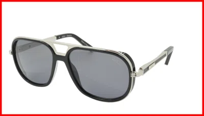Pre-owned Zilli Sunglasses Titanium Acetate Leather Polarized France Handmade Zi 65026 C06 In Gray