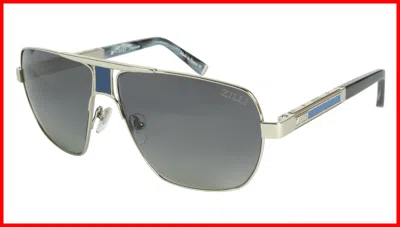 Pre-owned Zilli Sunglasses Titanium Acetate Leather Polarized France Handmade Zi 65035 C03 In Black