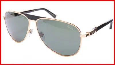 Pre-owned Zilli Sunglasses Titanium Acetate Leather Polarized France Made Zi 65021 C01 In Black