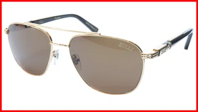 Pre-owned Zilli Sunglasses Titanium Acetate Polarized France Handmade Zi 65020 C01 In Brown