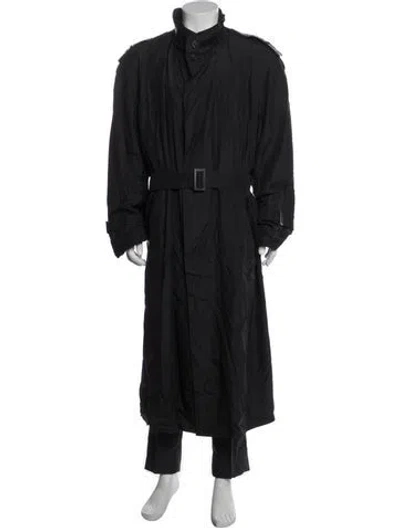 Pre-owned Zilli Trench Coat In Gray