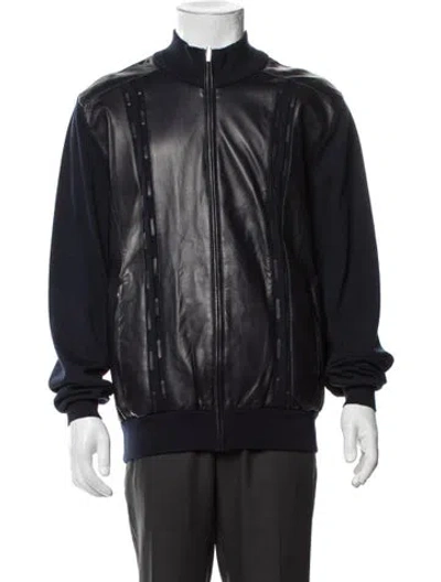 Pre-owned Zilli Wool Bomber Jacket In Blue