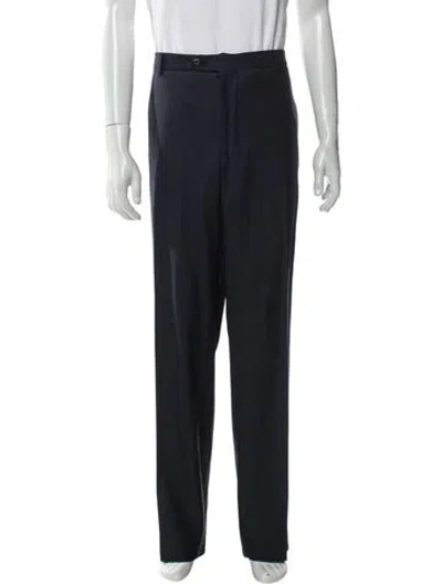 Pre-owned Zilli Wool Dress Pants In Blue