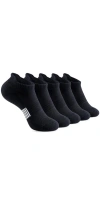 Zilpu Cushioned Performance Athletic Ankle Socks 5-pack In Black
