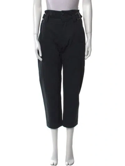 Pre-owned Zilver Wool Straight Leg Pants In Black