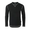 Zimego Men's Crewneck Raw Cut Edge Vintage Tee In Black