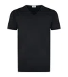 Zimmerli 172 Pure Comfort V-neck T-shirt In Black