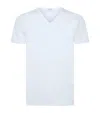Zimmerli Pure Comfort V-neck Cotton-blend T-shirt In White