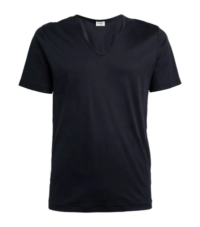 Zimmerli 286 Sea Island Cotton T-shirt In Navy