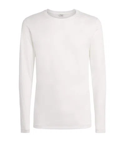 Zimmerli 286 Sea Island Long-sleeve T-shirt In White