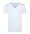 Zimmerli 286 Sea Island V-neck T-shirt In White