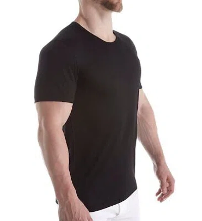 Pre-owned Zimmerli 2861441 Sea Island Luxury Cotton Crew Neck T-shirt In Black