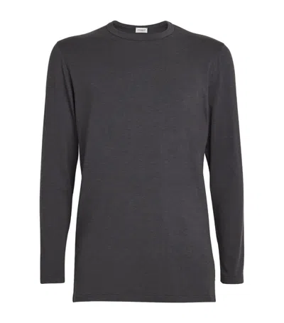 Zimmerli Cosy Comfort Long-sleeve T-shirt In Grey