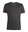 Zimmerli Cotton-blend V-neck T-shirt In Gray