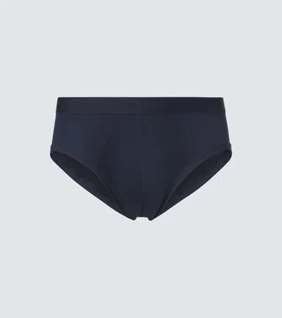 Zimmerli Cotton Jersey Briefs In Blue