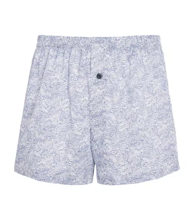 Zimmerli Cotton Sateen Printed Boxer Shorts In Multi