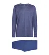 Zimmerli Cotton-silk Pyjama Set In Blue