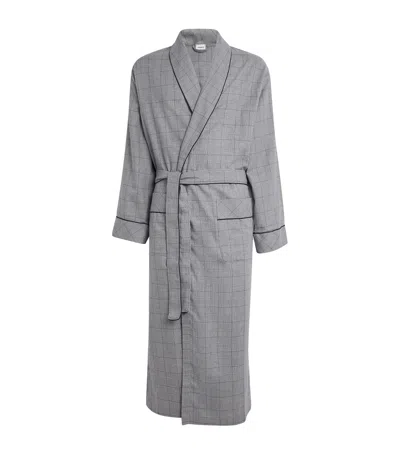 Zimmerli Cotton-wool Flannel Robe In Multi