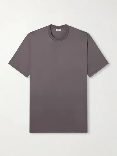 Zimmerli Cotton-jersey T-shirt In Gray
