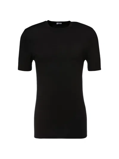 Zimmerli Crew-neck Short-sleeve T-shirt In Black