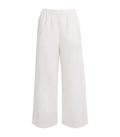Zimmerli Linen-cotton Pyjama Bottoms In White