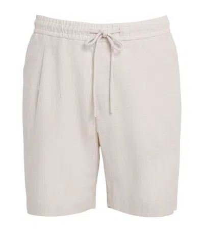Zimmerli Linen-cotton Drawstring Shorts In Neutral