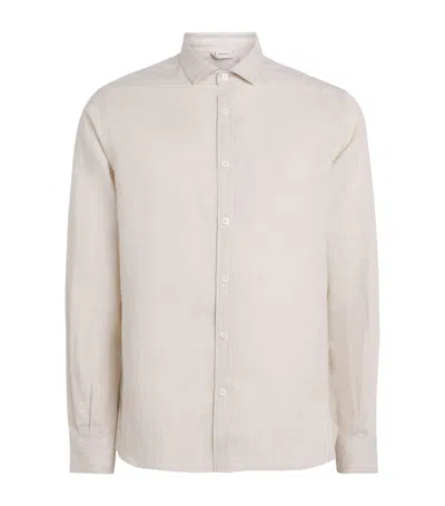 Zimmerli Linen-cotton Shirt In Neutral
