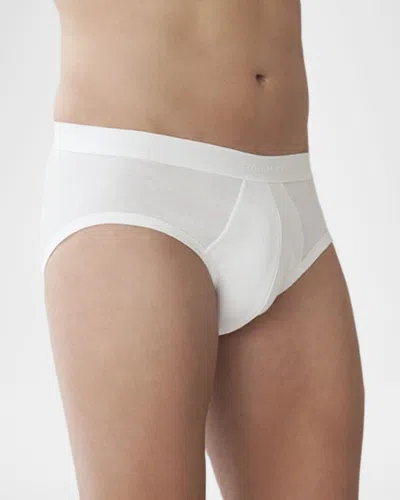 Zimmerli Men & Apos;s Sea Island Cotton Briefs In White