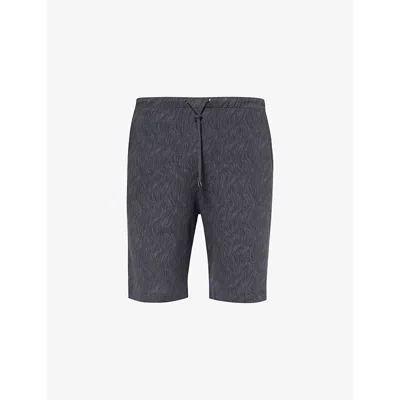 Zimmerli Mens Deep Blue High-rise Regular-fit Stretch-woven Pyjama Shorts