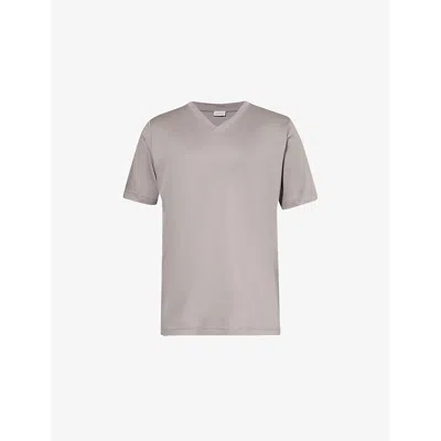 Zimmerli Mens Grey Relaxed-fit Cotton-jersey T-shirt