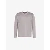 Zimmerli Mens Grey Supreme V-neck Cotton-jersey Pyjama Top In Grey