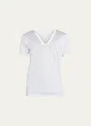 Zimmerli Men's Royal Cotton Deep V-neck T-shirt In White