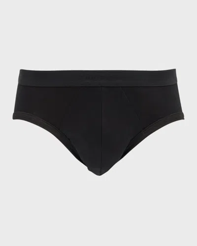 Zimmerli Men's Sea Island Cotton Briefs In Black