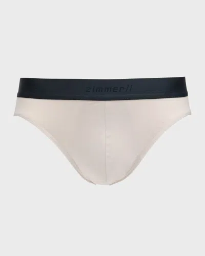 Zimmerli Men's Stretch Modal Briefs In Almond Latte