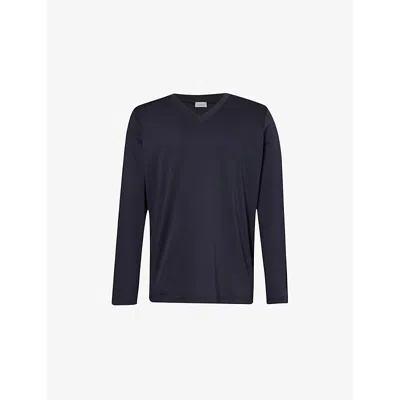 Zimmerli Mens Vy Relaxed-fit Cotton-jersey T-shirt In Navy