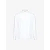 ZIMMERLI ZIMMERLI MEN'S WHITE SPREAD-COLLAR RELAXED-FIT LINEN AND COTTON-BLEND SHIRT