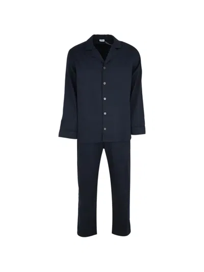 Zimmerli Paisley-jacquard Cotton Pajamas In Blue